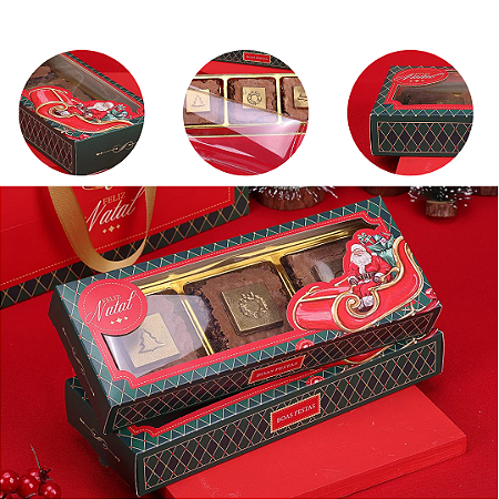 10 CAIXA P/ 3 PÃO DE MEL COM BLISTER NATAL VINTAGE 5366 ( JANGO NATAL 2025 ) 5287