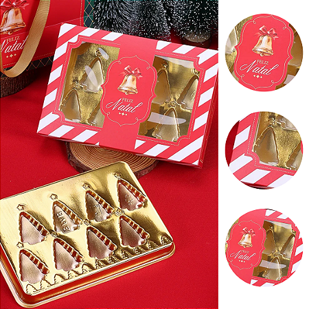 10 CAIXA PARA 8 BOMBONS COM BLISTER NATAL VINTAGE 5372 ( JANGO NATAL 2025 ) 5293