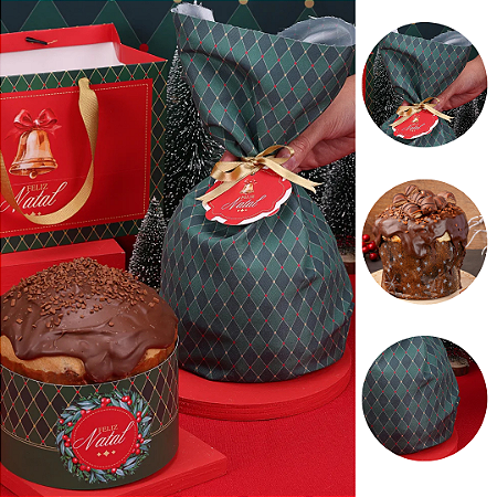 5 TECIDO PARA PANETONE 500G NATAL VINTAGE 5407 ( JANGO NATAL 2025 )