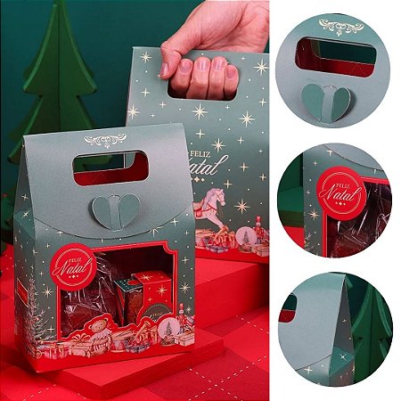 10 SACOLA  NATAL COM VISOR PEQUENA  TRADIÇÃO 5120 ( JANGO NATAL 2025 )