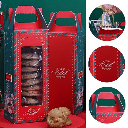 10 CAIXA PARA PRESENTE NATAL 8X6,5X20CM TRADIÇÃO 5245 ( JANGO NATAL 2025 )