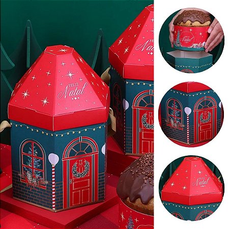 5 CASINHA NATAL GRANDE PARA PANETONE TRADIÇÃO 5179 ( JANGO NATAL 2025 )