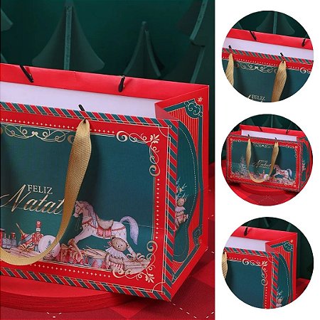 10 SACOLA NATAL 26X16,5X13CM TRADIÇÃO 5052 ( JANGO NATAL 2025 )