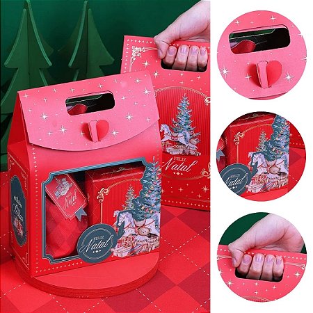 10 SACOLA  NATAL COM VISOR MÉDIA  TRADIÇÃO 5126 ( JANGO NATAL 2025 )