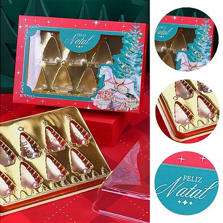 10 CAIXA PARA 8 BOMBONS COM BLISTER NATAL TRADIÇÃO 5370 ( JANGO NATAL 2025 ) 5290