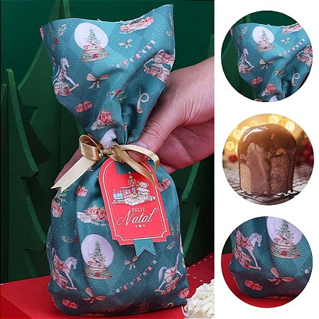 5 TECIDO PARA MINI PANETONE NATAL TRADIÇÃO 5410 ( JANGO NATAL 2025 )