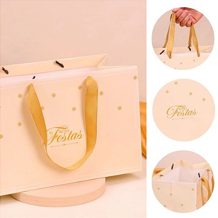 10 SACOLA NATAL 26X16,5X13CM CLÁSSICA 5054 ( JANGO NATAL 2025 )