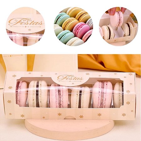 10 CAIXA COM BERÇO PARA MACARONS NATAL CLÁSSICA 5377 ( JANGO NATAL 2025 ) 5316