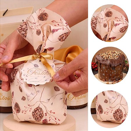 5 TECIDO PARA MINI PANETONE NATAL CLÁSSICA 5411 ( JANGO NATAL 2025 )