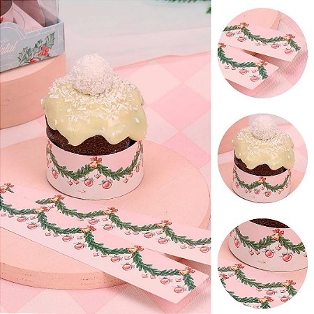 20 CINTA PARA MINI PANETONE DOCE NATAL 5274 ( JANGO NATAL 2025 )