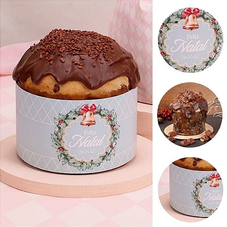 10 CINTA PARA PANETONE 500G DOCE NATAL 5218 ( JANGO NATAL 2025 )