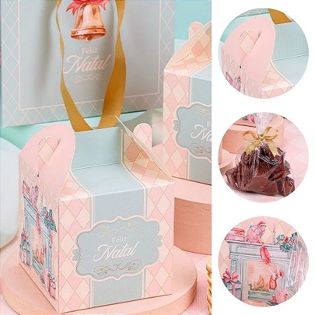 10 CAIXAS LEMBRANCINHA NATAL 9X9X9CM DOCE NATAL 5266 ( JANGO NATAL 2025 )