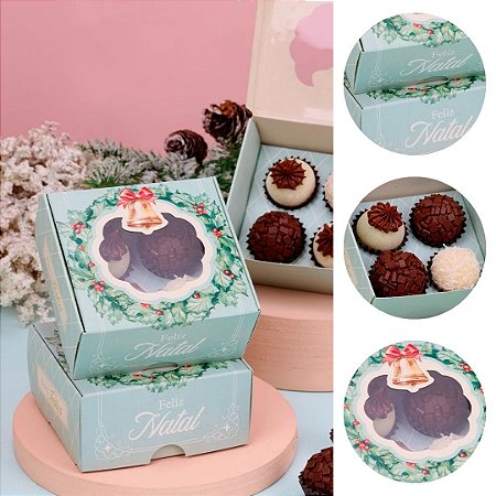 10 CAIXA PARA 4 DOCES DOCE NATAL 5068 ( JANGO NATAL 2025 )