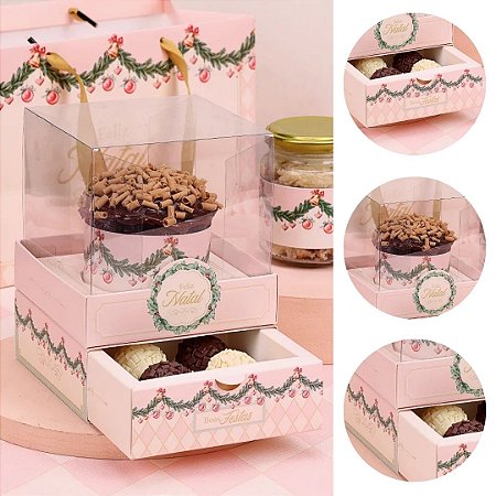 5 CAIXA P/ MINI PANETONE E GAVETA 4 DOCES NATAL DOCE NATAL 5260 ( JANGO NATAL 2025 )