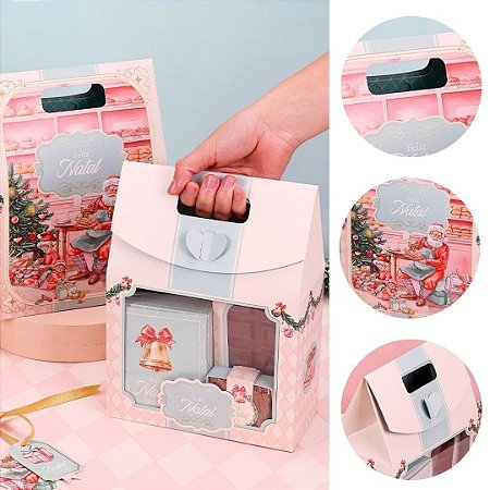 10 SACOLA  NATAL COM VISOR MÉDIA  DOCE NATAL 5124 ( JANGO NATAL 2025 )