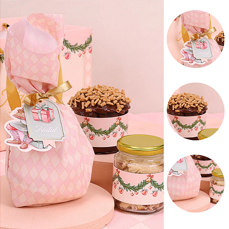 5 TECIDO PARA MINI PANETONE DOCE NATAL 5408 ( JANGO NATAL 2025 )