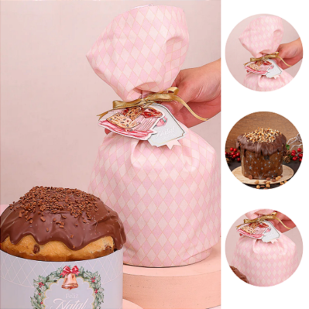 5 TECIDO PARA PANETONE 500G DOCE NATAL 5402 ( JANGO NATAL 2025 )