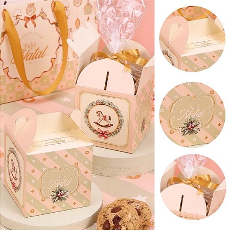10 CAIXAS LEMBRANCINHA NATAL 9X9X9CM GRAÇA 5267 ( JANGO NATAL 2025 )
