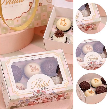 10 CAIXA PARA 6 DOCES NATAL GRAÇA 5075 ( JANGO NATAL 2025 )