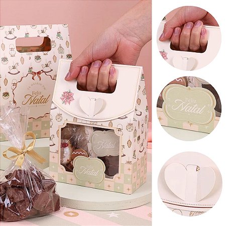 10 SACOLA  NATAL COM VISOR PEQUENA  GRAÇA 5119 ( JANGO NATAL 2025 )