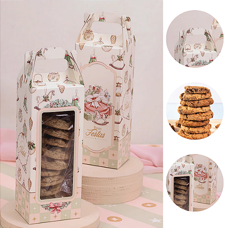 10 CAIXA PARA PRESENTE NATAL 8X6,5X20CM GRAÇA 5244 ( JANGO NATAL 2025 )