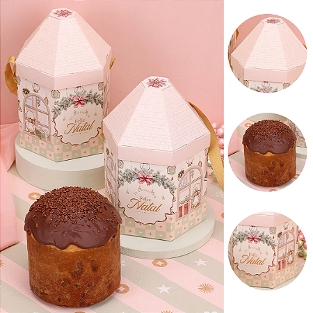 5 CASINHA NATAL GRANDE PARA PANETONE GRAÇA 5177 ( JANGO NATAL 2025 )