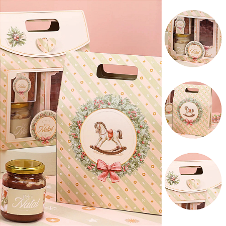 10 SACOLA  NATAL COM VISOR MÉDIA  GRAÇA 5125 ( JANGO NATAL 2025 )