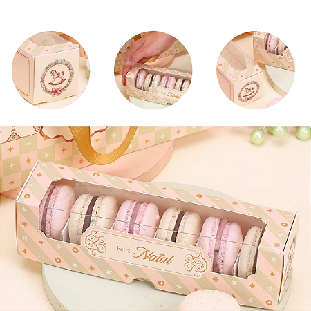 10 CAIXA COM BERÇO PARA MACARONS NATAL GRAÇA 5375 ( JANGO NATAL 2025 ) 5314