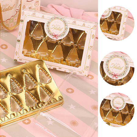 10 CAIXA PARA 8 BOMBONS COM BLISTER NATAL GRAÇA 5369 ( JANGO NATAL 2025 ) 5289