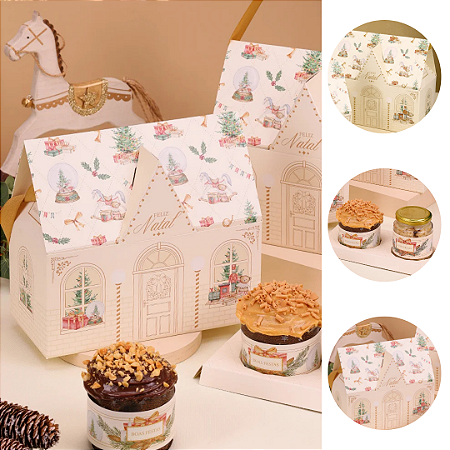 5 CASINHA PARA 2 MINI PANETONES CANDURA 5163 ( JANGO NATAL 2025 )