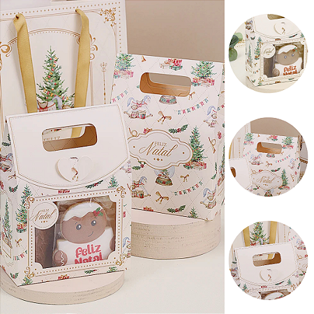 10 SACOLA  NATAL COM VISOR PEQUENA  CANDURA 5121 ( JANGO NATAL 2025 )