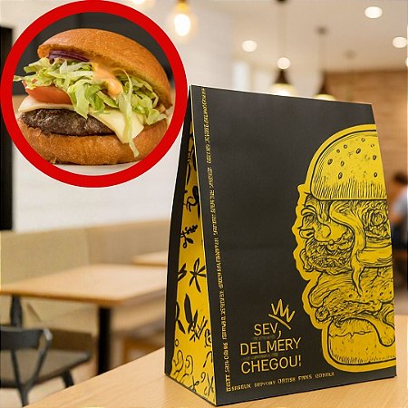 50 SACO DELIVERY SOS G BURGER BLACK 24X15,5X31 (PLUMA)