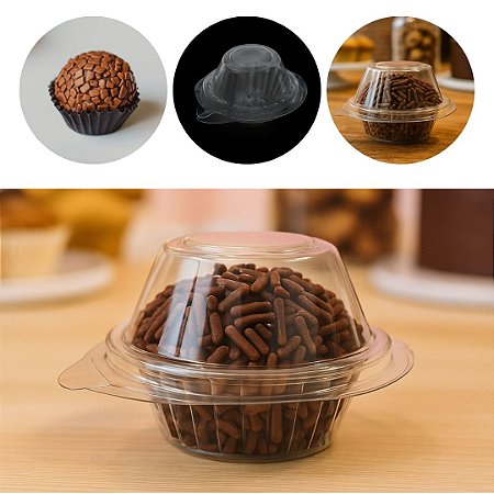 30 EMBALAGEM BLISTER INDIVIDUAL PARA DOCES E BRIGADEIROS BWB 14151