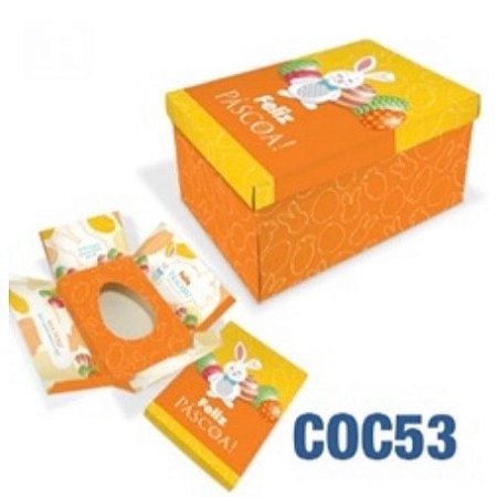 10 CAIXA OVO DE COLHER AJUSTAVEL SURPRESA, 3X1 250G/350G/500G - 19,5x13,5x8cm - DIVERSÃO COC53 (PASCOA JR OUTLET)