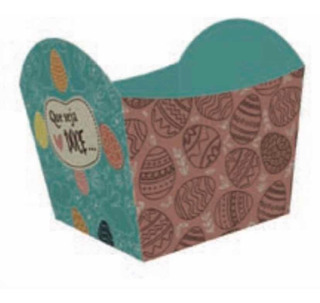 10 Cestinha Feliz Páscoa ID3387 (PASCOA IDEIA OUTLET)