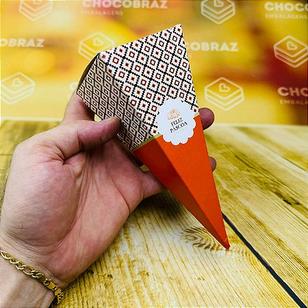 25 Embalagem Cone Trufado Linha Renascer 1709 (PASCOA JANGO OUTLET)