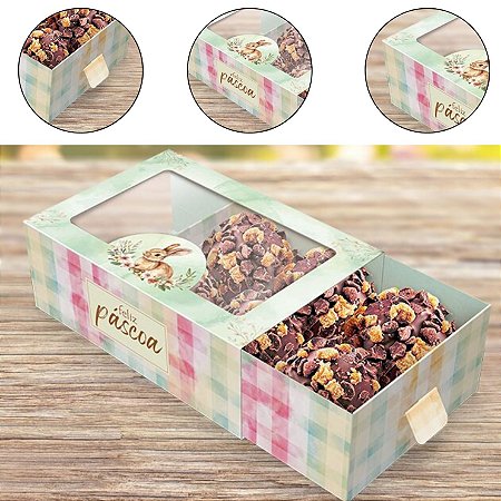 10 CAIXA 6 DOCES PASCOA C/ VISOR GAVETA- PASCOA ENCANTOS 5842 ( IDEIA PÁSCOA 2026 )
