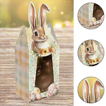 10 EMBALAGEM LEMBRANCINHA PASCOAC/ ORELHA 10X7X18 - PASCOA ENCANTOS 5845 ( IDEIA PÁSCOA 2026 )