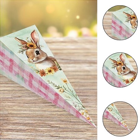 10 EMBALAGEM CONE PASCOA ENCANTOS 5844 ( IDEIA PÁSCOA 2026 )