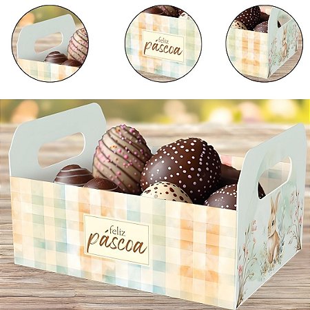 10 CESTA PÁSCOA CAIXOTE G 25X18X14 - PASCOA ENCANTOS 5851 ( IDEIA PÁSCOA 2026 )