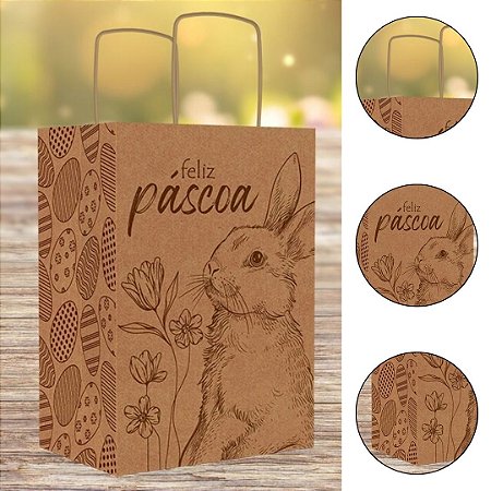 10 SACOLA PASCOA PP 18X12X25 - PASCOA ENCANTOS 5906 ( IDEIA PÁSCOA 2026 )