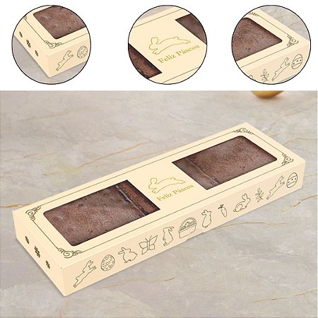 10 CAIXA P/ 03 BROWNIES PASCOA C/ VISOR LUZ 5863 ( IDEIA PÁSCOA 2026 )
