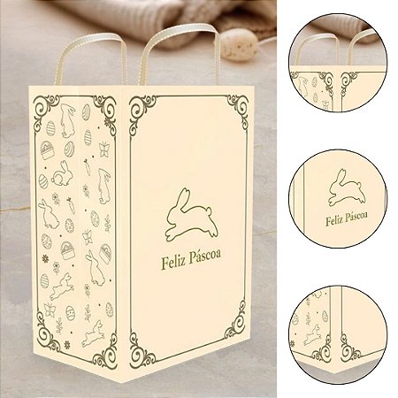 10 SACOLA PÁSCOA P 18x12x25 - PASCOA LUZ 5867 ( IDEIA PÁSCOA 2026 )