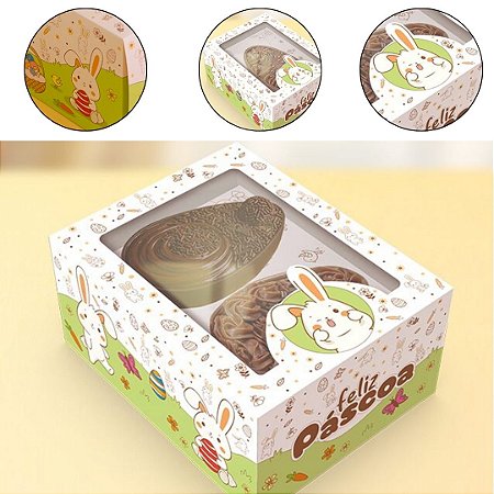 5 CAIXA P/ OVO DE PÁSCOA COLHER AJUSTAVEL 250/350G OU 2X150G - PASCOA COLORIR 5871 ( IDEIA PÁSCOA 2026 )