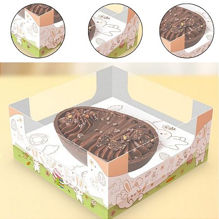 5 CAIXA OVO DE COLHER AJUSTAVEL 100/150G - PASCOA COLORIR 5806 ( IDEIA PÁSCOA 2026 )