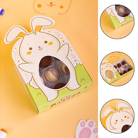 10 CAIXA 9 DOCES PÁSCOA C/ VISOR GAVETA- PASCOA COLORIR 5878 ( IDEIA PÁSCOA 2026 )