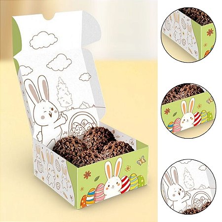 10 CAIXA 4 DOCES PÁSCOA - PASCOA COLORIR 5873 ( IDEIA PÁSCOA 2026 )