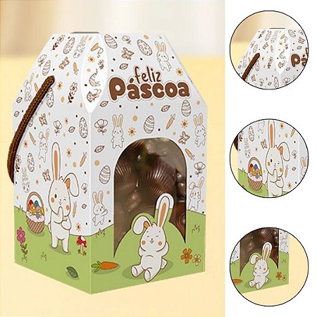 10 CAIXA LEMBRANCINHA PÁSCOA C/ ALÇA - COLORIR 5885 ( IDEIA PÁSCOA 2026 )