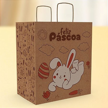 10 SACOLA 28X18X32 G PASCOA COLORIR 5905 ( IDEIA PÁSCOA 2026 )