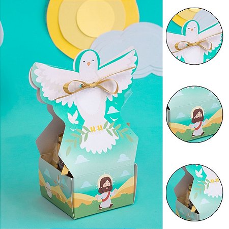 10 EMBALAGEM PÁSCOA CACHEPOT POMBA DA PAZ 8X8X17,8 - DIVINA 5822 ( IDEIA PÁSCOA 2026 )